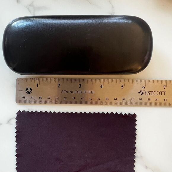 GUCCI Black Leather Suede Interior Hard Clamshell Sunglasses Eyeglasses Case - Picture 11 of 12